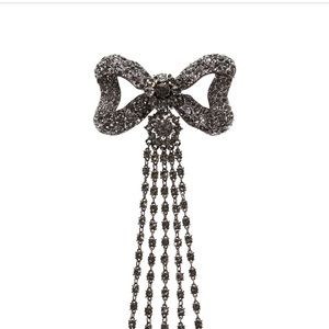 Oscar de la Renta Bow Brooch Swarovski crystals